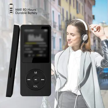 Prenosný MP3 Prehrávač S LCD Displej FM Rádio, Video, Hifi Prehrávač, Filmy, E-knihy, Hudobné Prehrávače So zabudovaným Mikrofónom