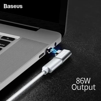 Baseus 86W USB C Kábel Typ-C Magnetický Adaptér Pre Macbook Huawei Mate 20 Pro OnePlus 6 Rýchle Nabíjanie Magnet Typu C Konektor