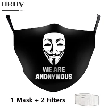 Film V For Vendetta Úst Masky Cosplay Anonymné Maska Móda Tlačené bočný Kryt pre Dospelých Textílie Úst-utlmiť Umývateľný Facemask