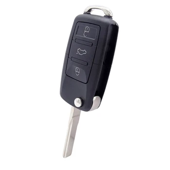 3Button Skladacie Flip KeyCase Uncut Náhradné Žiletky Pre Passat B5 VW Golf Polo Bora VOLKSWAGEN Tiguan Diaľkové Kľúča Vozidla Hlavu Shell
