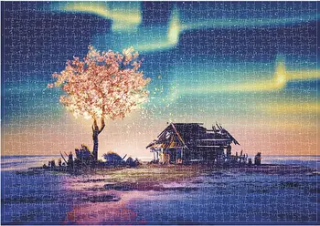 Jigsaw Puzzle 1000 Kusov Drevených Mini Puzzle Scenérie Obrázok Čas Námestie Krajiny Puzzle pre Dospelých, Deti, Vzdelávacie Hračky