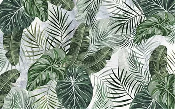 Milofi vlastné fotografie, 3D nástennú maľbu, tapety tropických lesov leaf mramorový vzor TV spálne dekorácie maľba pozadia na stenu