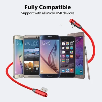 VOXLINK Micro USB Kábel rýchle Nabíjanie Micro Dátový Kábel pre Samsung s9 xiao/lenovo/huawei/HTC/Meizu Android Mobilný Telefón Káble