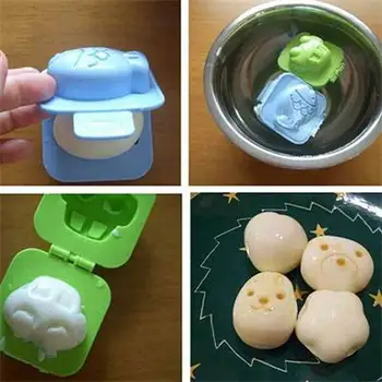 Nový 6 Ks Varené Vajcia Formy Roztomilý Kreslený 3D Vajce Krúžky Plesne Bento Maker Fréza Zdobenie Vajec Nástroje Herramientas de ZT