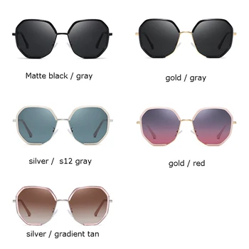 JULI Polarizované Nadrozmerné Okuliare pre Ženy Mnohouholník Luxusné Módne Trendy Slnečné Okuliare UV Ochrany Gafas de sol 8067