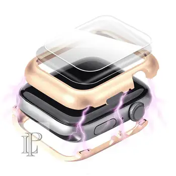 Magnetický kryt Pre Apple Hodinky prípade apple hodinky 5 4 3 44 mm/40 mm iwatch pásmo 5 42mm/38mm screen protector ochranné sklo