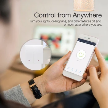 Wifi Smart vypínač Svetla Ovládacie Tlačidlo tlačidlo vypínač potrebné Neutrálny vodič EÚ Pracovať S Alexa Domovská stránka Google Smart APP život