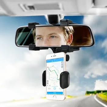 360-Stupňový Auto, Telefón Majiteľa Vozidla Spätné Zrkadlo Montáž Držiaka Telefónu, GPS Auto Držiak je Skratka Pre Xiao červené mi poznámka 9 Smart Phone