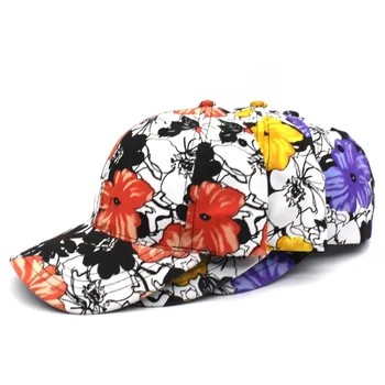 Ditpossible 2018 nový kvet šiltovku pre ženy kvetinový tlač snapback klobúky žena casquette gorras čiapky