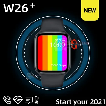 IWO W26 plus Smart Hodinky pre Mužov Cesto Ako W46 Bluetooth Hovor Fitness Tracker hodiny pre IOS Huawei sledovať fit PK W26 W46 HW12