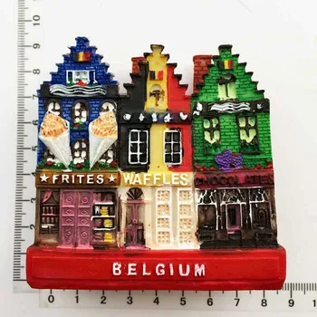 Belgium Fridge Magnet Street View 3d Resin Magnetic Refrigerator Stickers Tourist Souvenirs Creative Gifts for Home Decoration