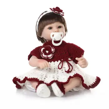 18-palcové deti bábiky hračky silikónové znovuzrodené dieťa dievča Bavlna Telo magnetické úst klasické hračky pre deti brinquedo menina