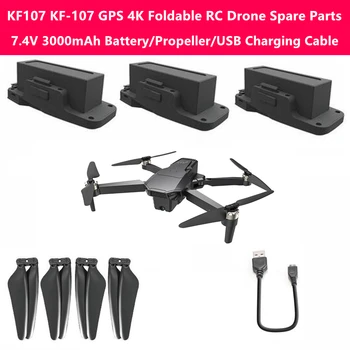 KF107 KF-107 Striedavé 4K UHD GPS Diaľkové Ovládanie Drone Pôvodné 7.4 V (Batéria 3000mAh/Vrtule/USB Nabíjací Kábel Náhradných Dielov