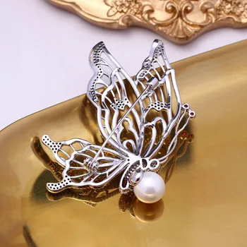 SINZRY módne šperky príslušenstvo farebné kubický zirkón motýľ pearl vyhovovali brošňa pin ženy šatky pracka