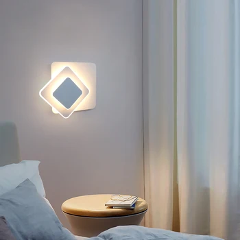 13W Otočná Stmievateľné Vnútorné Led Nástenné svietidlo Pre Domáce Obývacia Izba Moderne Plug V Spálni Nástenné Svietidlo Black / White Shinbeam 2020