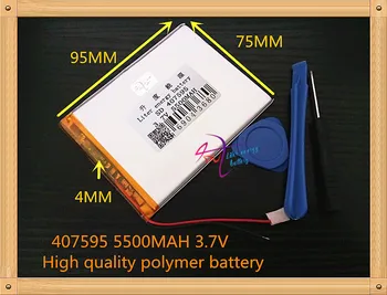 407595 5500mAH Li-ion Tablet pc batérie Pre 7,8,9 palcové tablet PC Polymér 3,7 V lithiumion Batéria S Vysokou Kvalitou