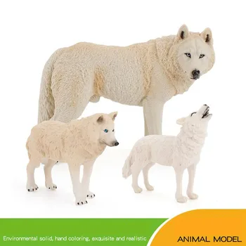 Simulácia Zvierat Obrázok Modelu Dievča Deti Hračky Biely Muž Béžová Vlk Pevné Vzdelávacie Prírodovedných Ozdoby