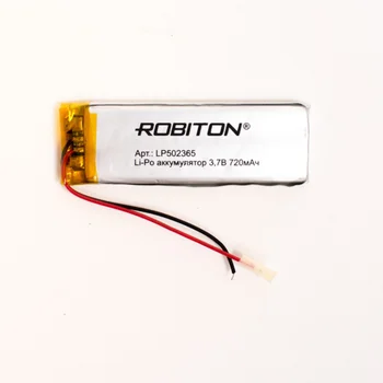Li-ion polymérová batéria lp502365 robiton, Li-Pol hranol s ochranným okruhom