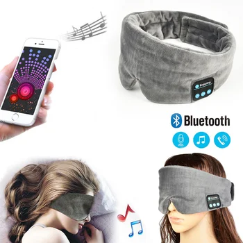 2019 Bezdrôtové Bluetooth Stereo Slúchadlá Spánku Maska Telefón hlavový most Spánku Mäkké Slúchadlá Spanie Očná Maska Music Headset Kvapka loď