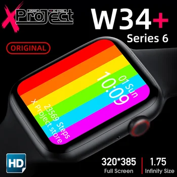 Smar twatch W34+ pro smartwatch 2020 Série 6 Hovor Fitness náramok Muži Ženy Hodinky reloj pk IWO 13 amazfit gts neo W26 W46 P8
