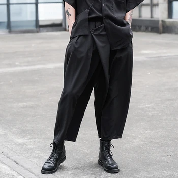 Muži Elastický Pás Voľné Bežné Nohavice Muž Streetwear Hip Hop Hárem Nohavice Japonskom Štýle Kimono Nohavice Tepláky Joggers