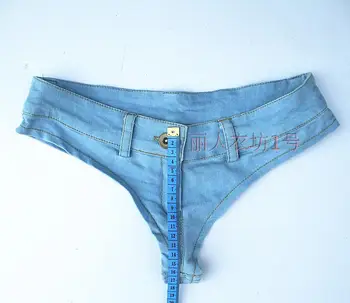 High Cut Sexy Jeans Denim Šortky Korisť Šortky Feminino Nízky Nárast Pás Micro Mini Krátke Horúce Nohavice Erotické Culb Nosenie Bikini Bottom