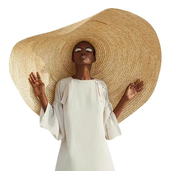 Nové Módne Veľké Slnko Klobúk Pláži Anti-UV Ochrana proti Slnku Skladacia Slamy Spp Kryt Lete slamený klobúk ženy 90 cm, priemer Klobúky z0806