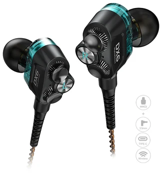 DX6 Kvalitné Drôtové Slúchadlo Kovové HiFi Stereo Slúchadlá Extra Basy Headset hráč Slúchadlá S Mikrofónom Pre Android huwwei sony