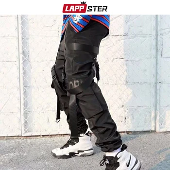 LAPPSTER 2020 Streetwear Hip Hop Stuhy Joggers Nohavice Cargo Nohavice Mužov Japonskom Štýle Black Bežné Trati Nohavice Módne Oblečenie