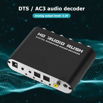5.1 CH AC3, DTS Dolby true HD Audio Dekodér Koaxiálny Digitálneho na Analógový signál RCA Adaptér pre PS3, Xbox360 PC Notebook DTS, AC3 Audio Dekodér